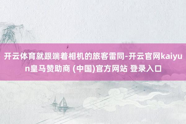 开云体育就跟端着相机的旅客雷同-开云官网kaiyun皇马赞助商 (中国)官方网站 登录入口