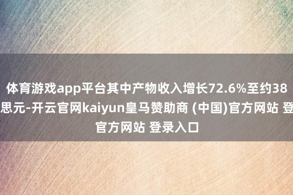 体育游戏app平台其中产物收入增长72.6%至约38亿好意思元-开云官网kaiyun皇马赞助商 (中国)官方网站 登录入口