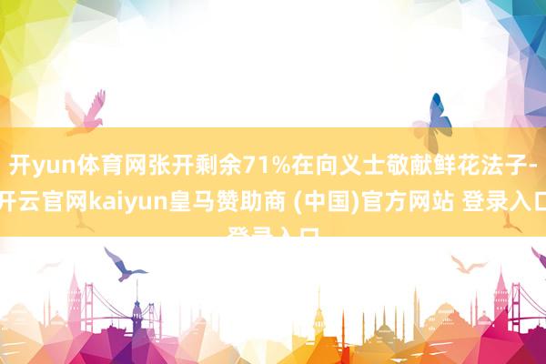 开yun体育网张开剩余71%在向义士敬献鲜花法子-开云官网kaiyun皇马赞助商 (中国)官方网站 登录入口