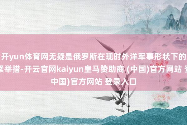 开yun体育网无疑是俄罗斯在现时外洋军事形状下的一个要紧举措-开云官网kaiyun皇马赞助商 (中国)官方网站 登录入口