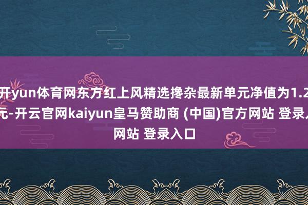 开yun体育网东方红上风精选搀杂最新单元净值为1.212元-开云官网kaiyun皇马赞助商 (中国)官方网站 登录入口