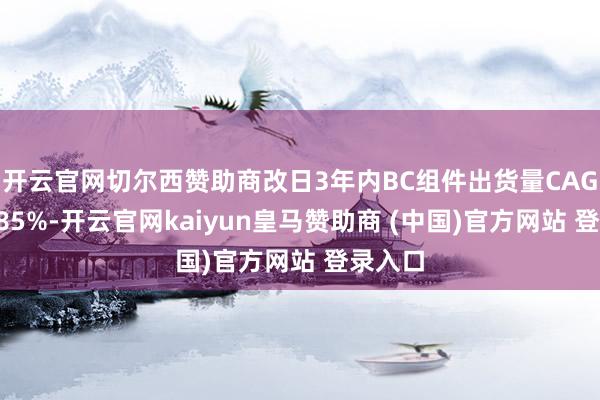 开云官网切尔西赞助商改日3年内BC组件出货量CAGR或达85%-开云官网kaiyun皇马赞助商 (中国)官方网站 登录入口